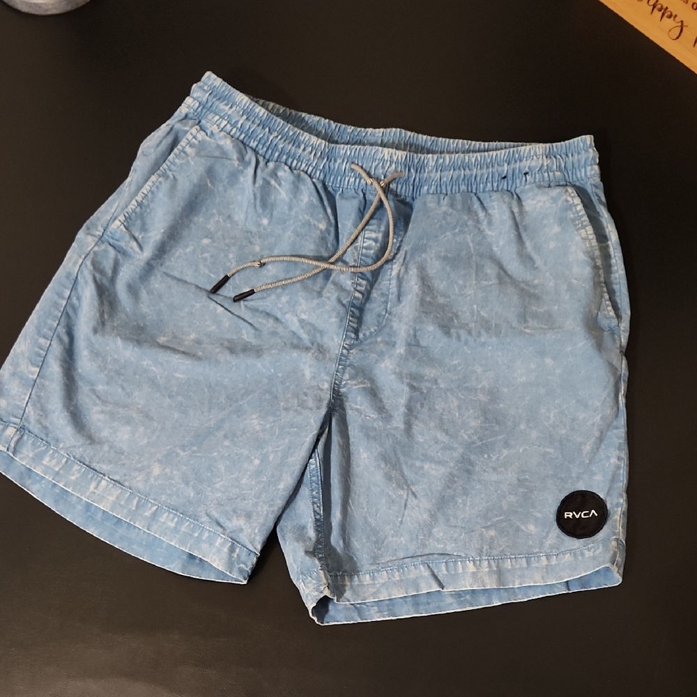 RVCA Light Blue Stonewash Shorts